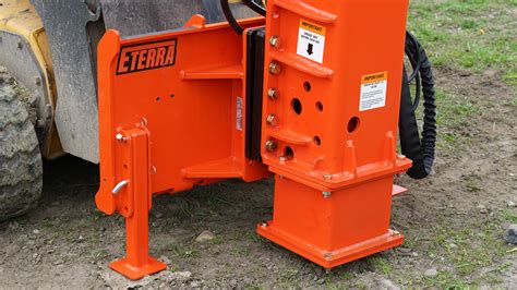 skid steer breaker style post driver|post driver for fence removal.